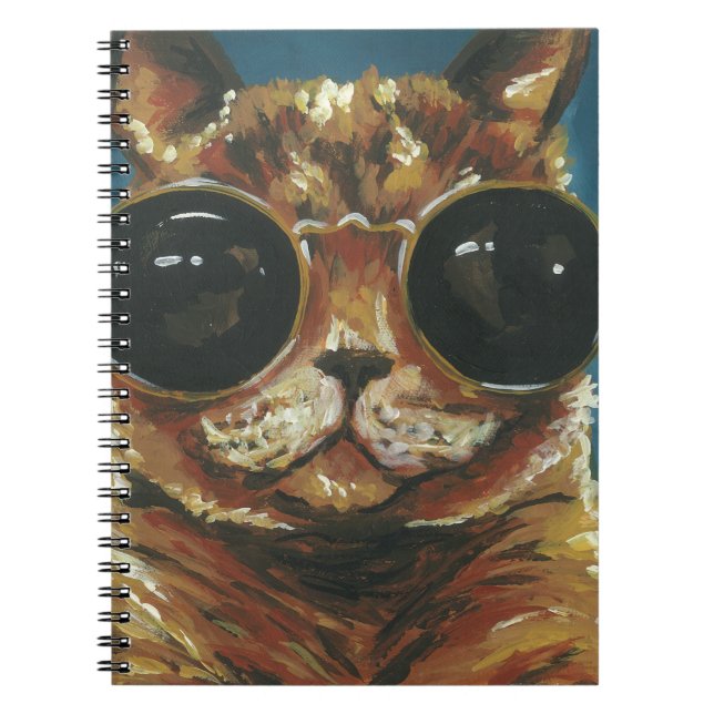 Cuaderno Dapper Animal | Gatito En Gafas De Sol (Frente)