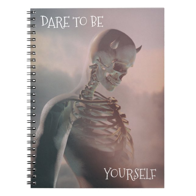 Cuaderno Dare To Be Yourself. Skeleton with horns (Frente)