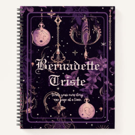 Cuaderno Dark Academia Gótico Sentimiento de nombre estétic