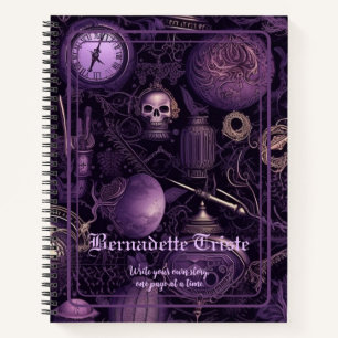 Cuaderno Dark Academia Gótico Sentimiento de nombre estétic
