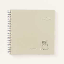 Cuaderno Dark Academia–Ilustración de Tarjeta de Biblioteca
