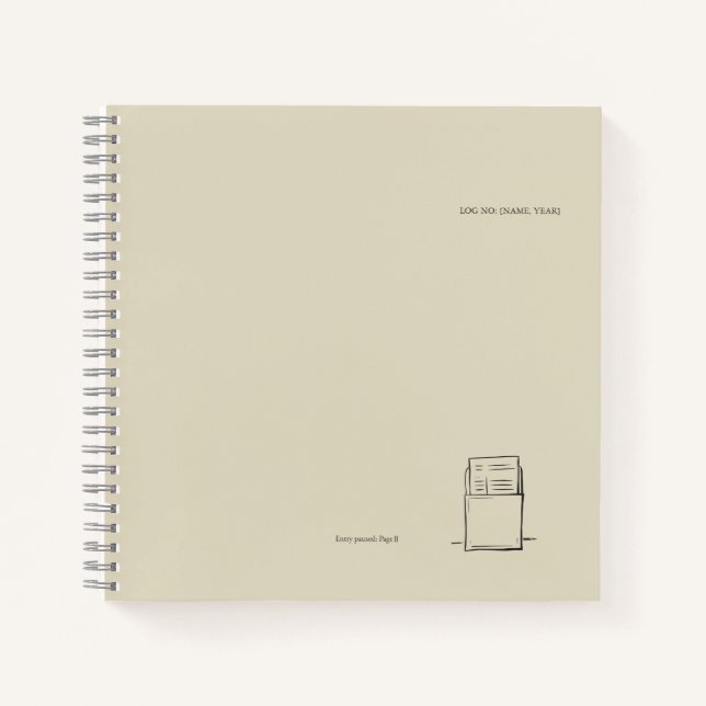 Cuaderno Dark Academia–Ilustración de Tarjeta de Biblioteca (Anverso)