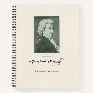 Cuaderno Dark Academia Mozart Música clásica personalizada