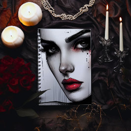 Cuaderno Dark Allure Gothic - Dramáticos Labios Rojos