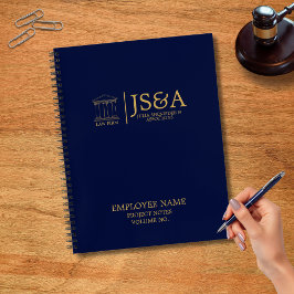 Cuaderno Dark Blue Gold Justice Columns Law Firm