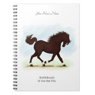Cuaderno Dark Brown Personalized Horse Owner's Journal