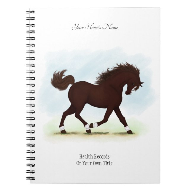 Cuaderno Dark Brown Personalized Horse Owner's Journal (Frente)