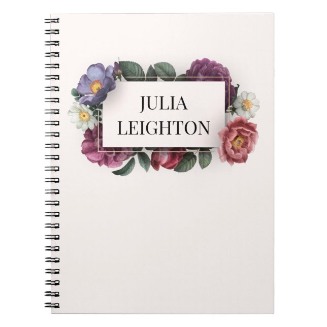 Cuaderno Dark Florals (Frente)