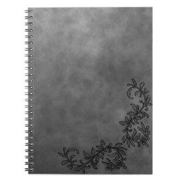 Cuaderno Dark Grey & Black Accent Notebook Chic Minimalist