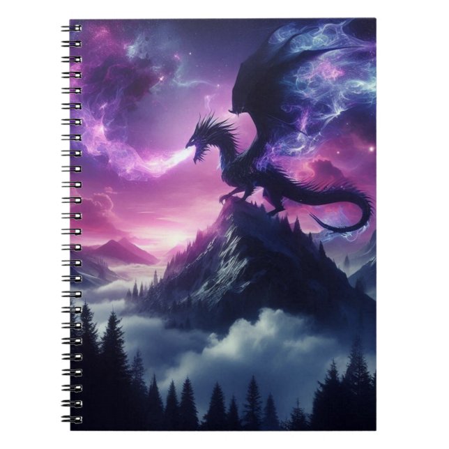 Cuaderno Dark, Medieval Ethereal Dragon  (Frente)