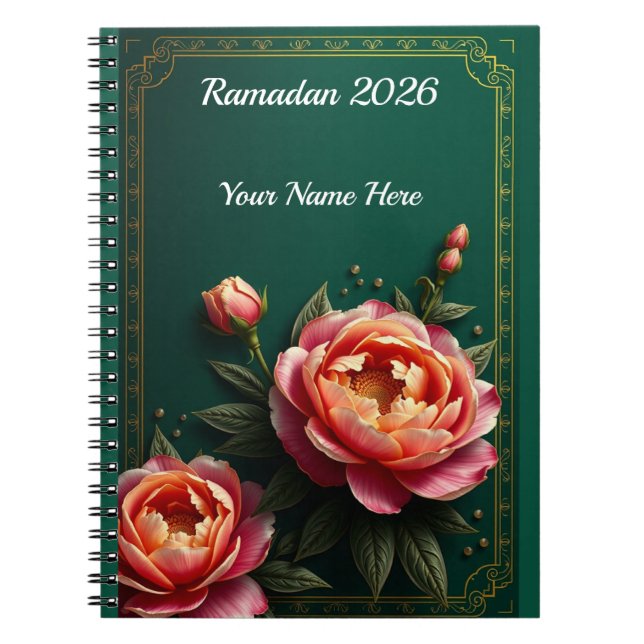 Cuaderno Dark Moody Floral Islamic (Frente)