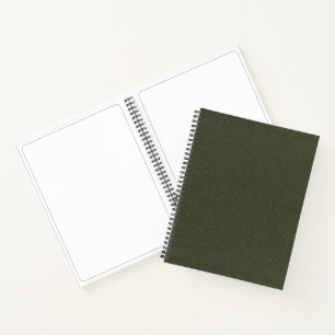 Cuaderno Dark Moss Green Spiral Sketchbook - Personalizable