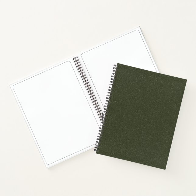 Cuaderno Dark Moss Green Spiral Sketchbook - Personalizable (Interior)