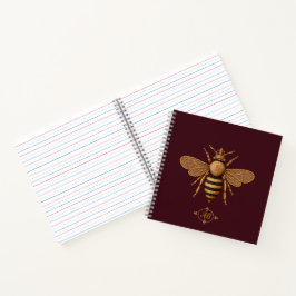 Cuaderno Dark Romance Royal Bee | Borgoña y Oro Francés