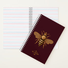Cuaderno Dark Romance Royal Bee | Borgoña y Oro Francés