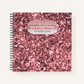Cuaderno Dark Rose Gold glitter sparkles