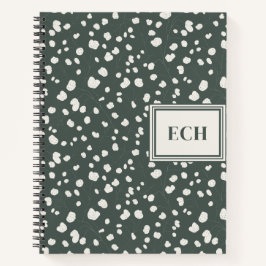 Cuaderno Dark Sage Green Botanical Personalized