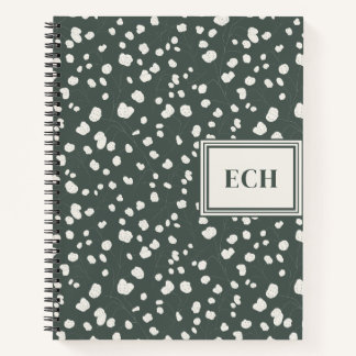 Cuaderno Dark Sage Green Botanical Personalized