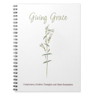 Cuaderno Darle gracia al perdón Flor blanca