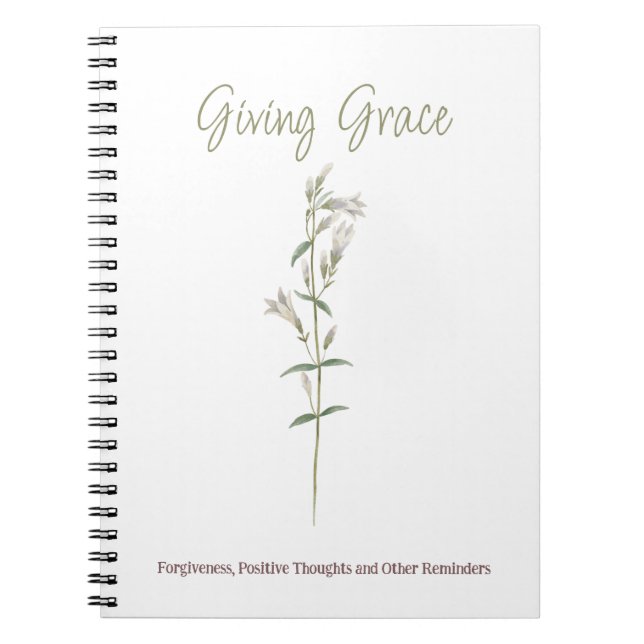 Cuaderno Darle gracia al perdón Flor blanca (Frente)