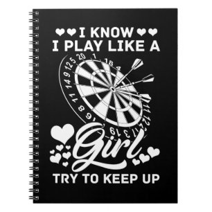 Cuaderno Darts Retro Dartboard 180 Mujeres Dart Player