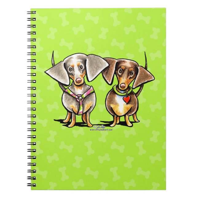 Cuaderno Dashing Dapplids Dachshunds (Frente)