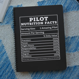 Cuaderno Datos Nutricionales del Piloto: Diseño de Regalo d