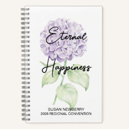 Cuaderno de 2 caras con Hortensias "Felicidad Eter