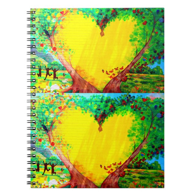 Cuaderno de 2 corazones dorados (Frente)