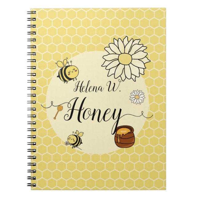 Cuaderno de Abeja Linda con Miel Dulce (Frente)
