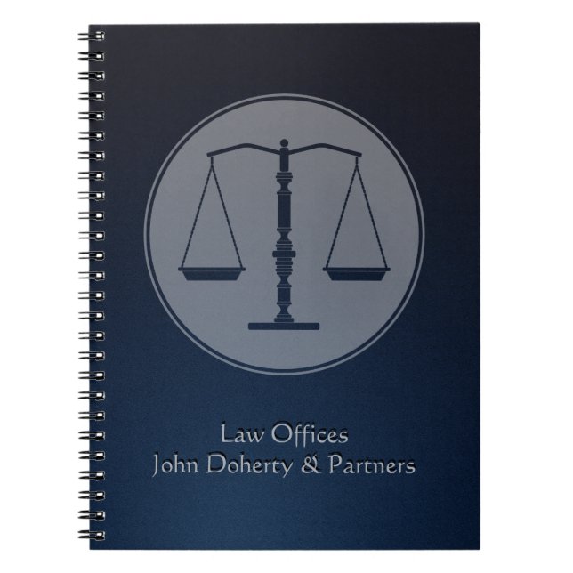 Cuaderno de abogados personalizable - Escalas de j (Frente)