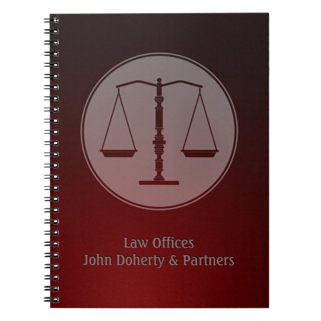 Cuaderno de abogados personalizable - Escalas de j (Frente)