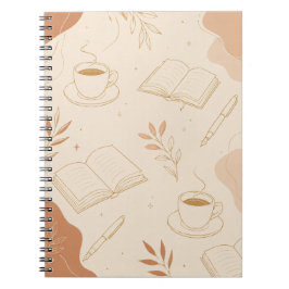 Cuaderno de Academia de Café y Libros Minimalista