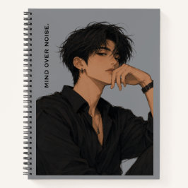 Cuaderno de actitud de chico anime Mind Over Noise