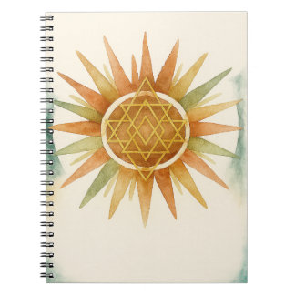 Cuaderno de acuarela Boho Sunburst – Personalizado