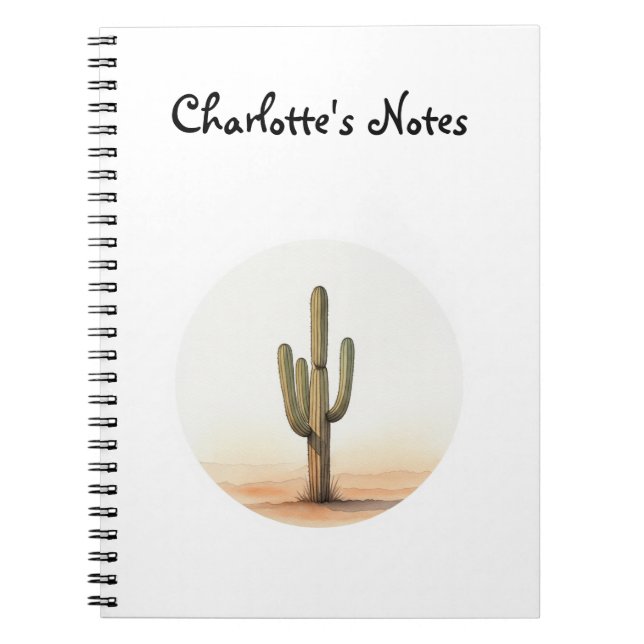 Cuaderno de acuarela de Cactus (Frente)