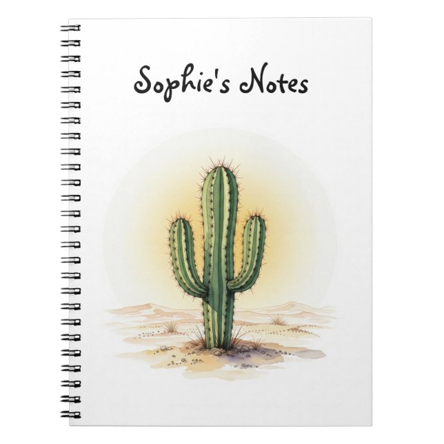 Cuaderno de acuarela de Cactus (Frente)