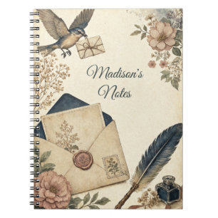 Cuaderno de Acuarela de Correspondencia Vintage