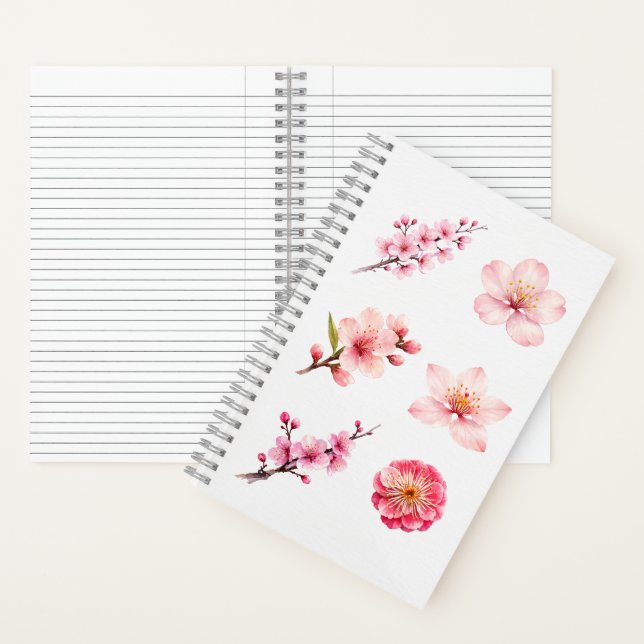 Cuaderno de Acuarela de Flores Asiáticas (Interior)