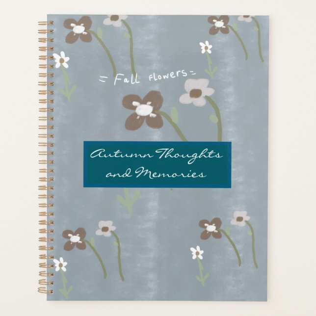 Cuaderno de Acuarela de Flores de Otoño (Anverso)