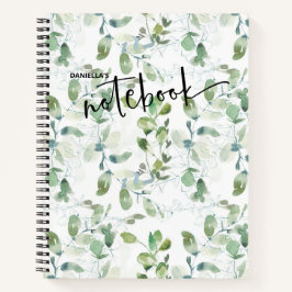 Cuaderno de Acuarela de Follaje Botánico Verde