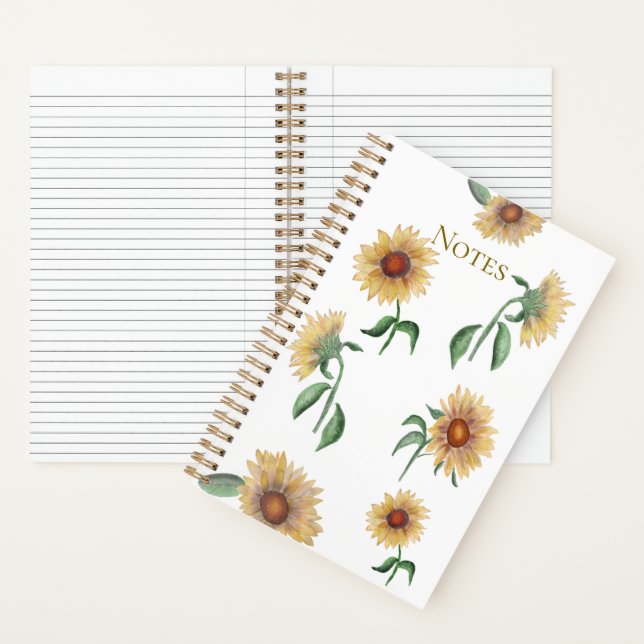 Cuaderno de Acuarela de Girasol (Interior)