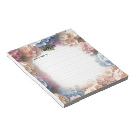 Cuaderno de acuarela de hortensias de gratitud