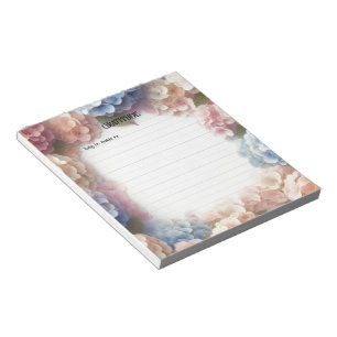 Cuaderno de acuarela de hortensias de gratitud