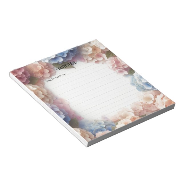Cuaderno de acuarela de hortensias de gratitud (Lado Derecho)