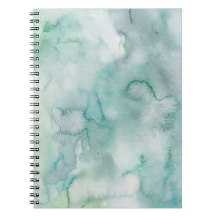 Cuaderno de acuarela de inspiración oceánica abstr