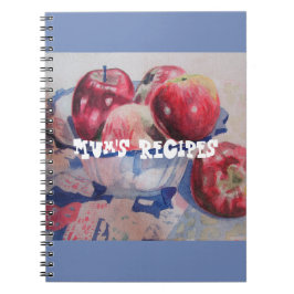 Cuaderno de Acuarela de Manzana Roja Recetas de Ma
