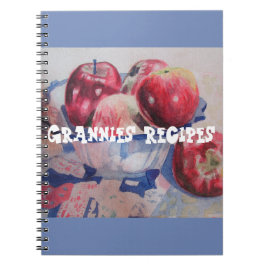 Cuaderno de acuarela de manzanas rojas