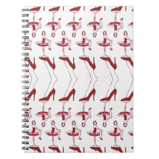 Cuaderno de Acuarela de Vaso de Cóctel Pinup Antig