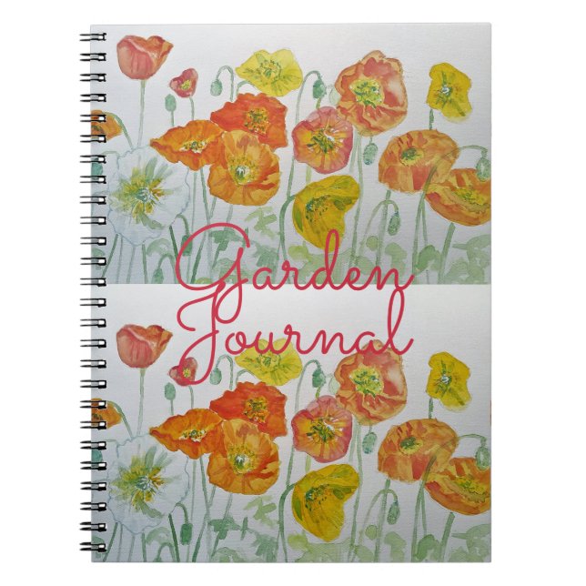 Cuaderno de acuarela floral del Garden Journal Pop (Frente)